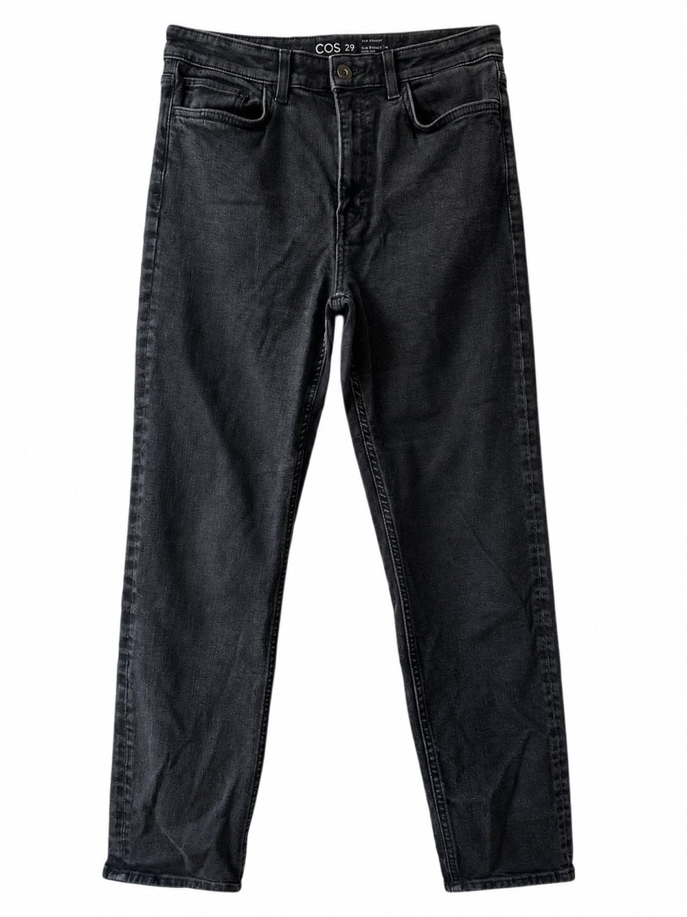 COS Slim Straight High-Rise Black Jeans Size 29